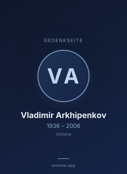 Gedenkportrait von Vladimir Arkhipenkov