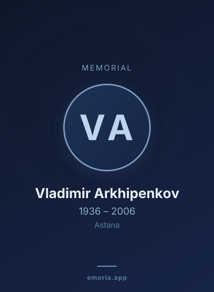 Memorial portrait of Vladimir Arkhipenkov