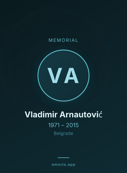 Memorial portrait of Vladimir Arnautović