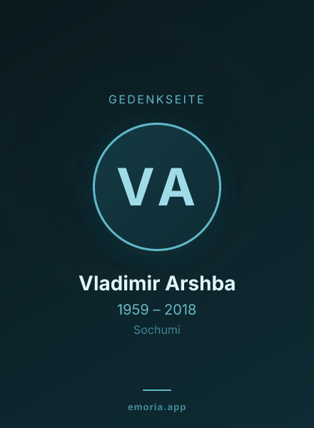 Gedenkportrait von Vladimir Arshba