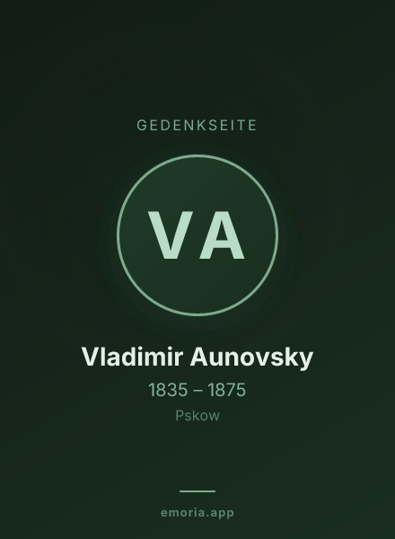 Gedenkportrait von Vladimir Aunovsky