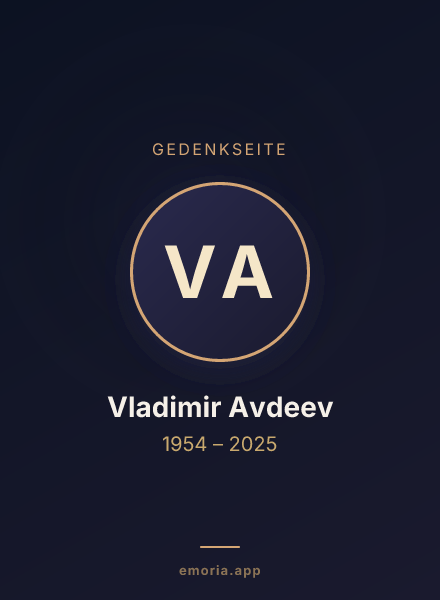 Gedenkportrait von Vladimir Avdeev