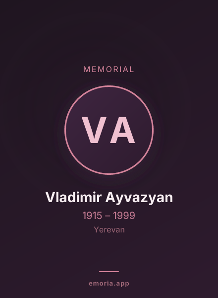 Memorial portrait of Vladimir Ayvazyan