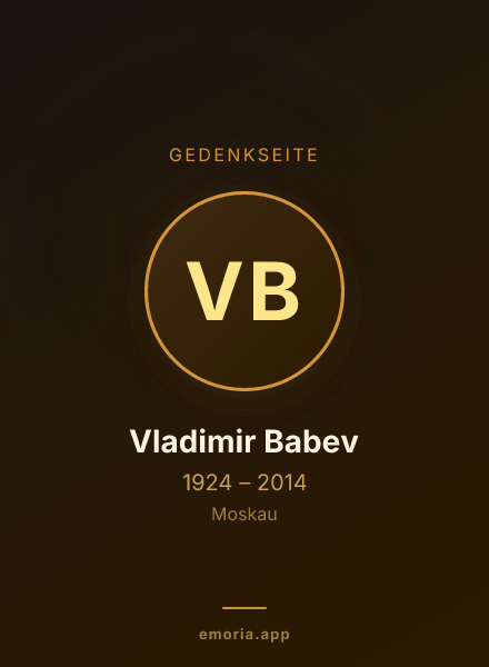 Gedenkportrait von Vladimir Babev