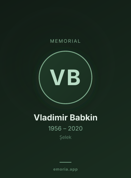 Memorial portrait of Vladimir Babkin