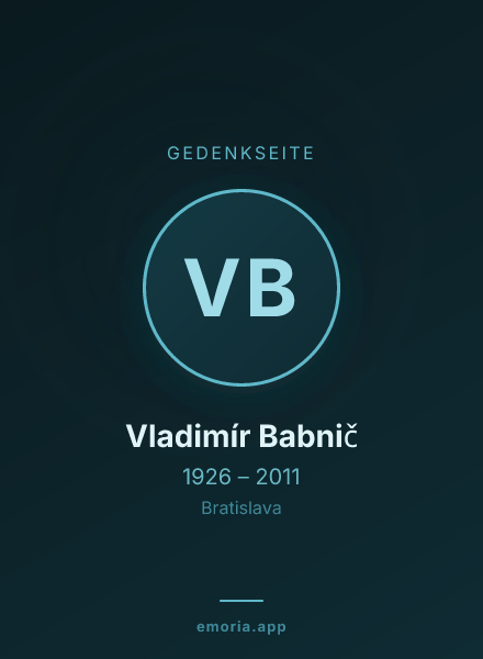 Gedenkportrait von Vladimír Babnič