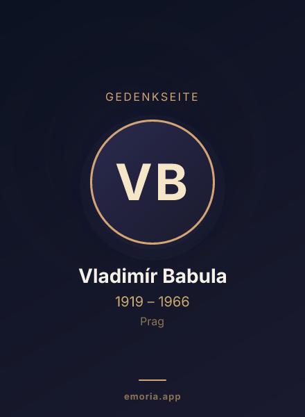 Gedenkportrait von Vladimír Babula