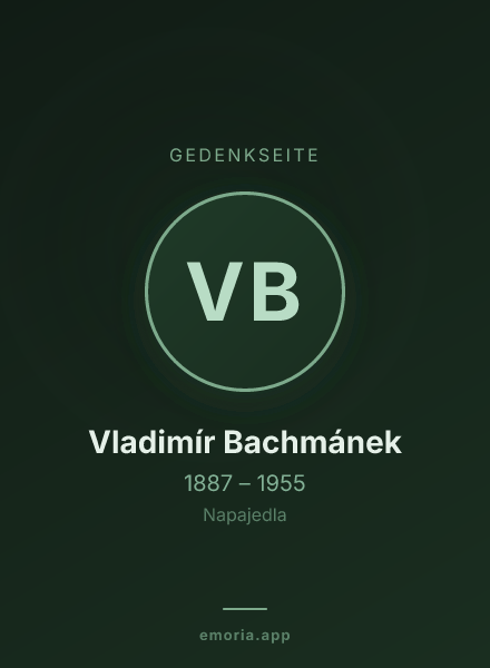 Gedenkportrait von Vladimír Bachmánek
