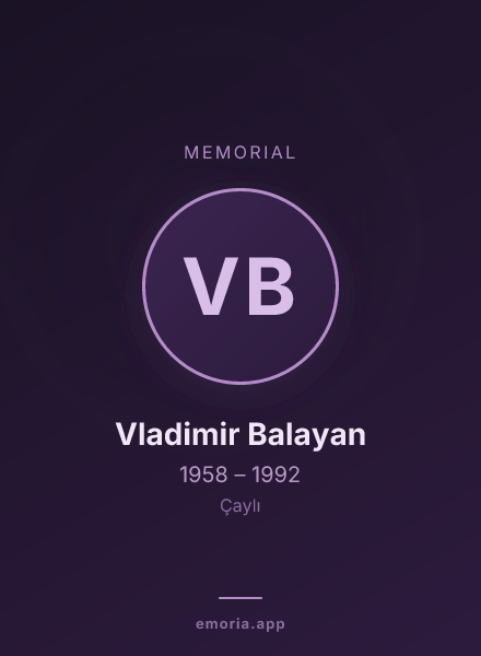 Memorial portrait of Vladimir Balayan