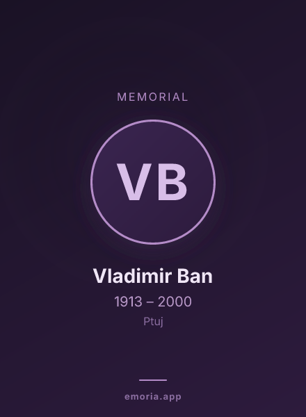 Memorial portrait of Vladimir Ban