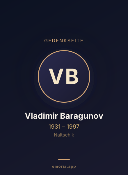 Gedenkportrait von Vladimir Baragunov