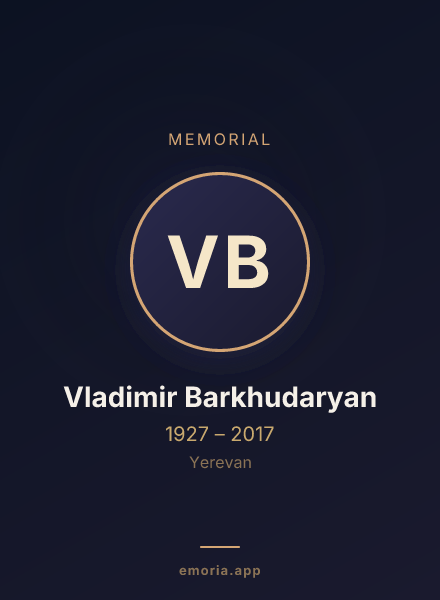 Memorial portrait of Vladimir Barkhudaryan