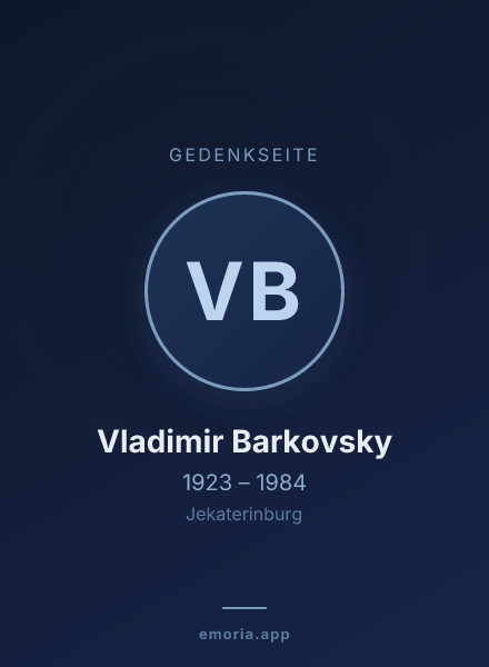 Gedenkportrait von Vladimir Barkovsky