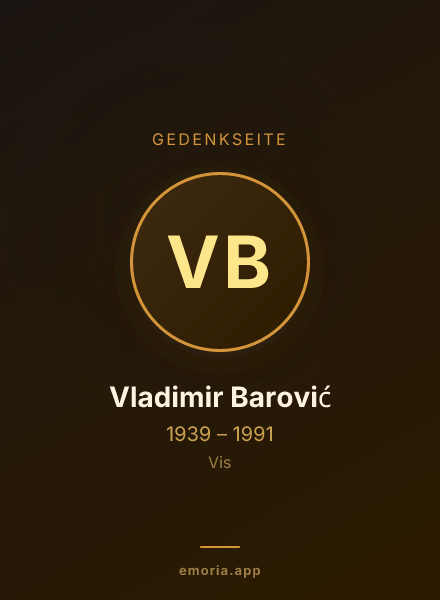 Gedenkportrait von Vladimir Barović