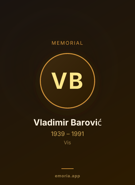 Memorial portrait of Vladimir Barović