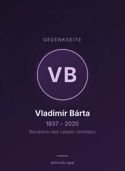 Gedenkportrait von Vladimír Bárta