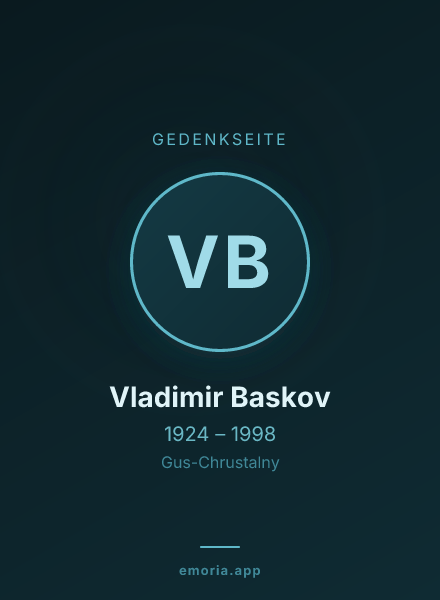 Gedenkportrait von Vladimir Baskov