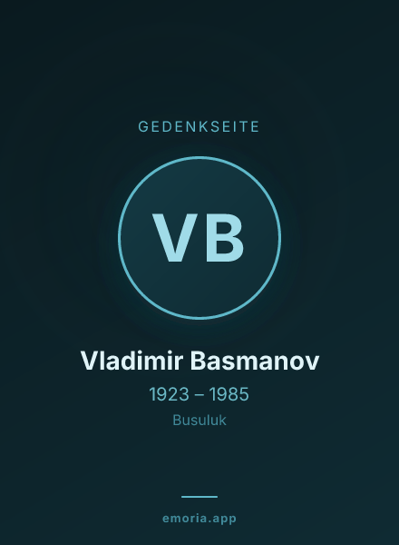 Gedenkportrait von Vladimir Basmanov