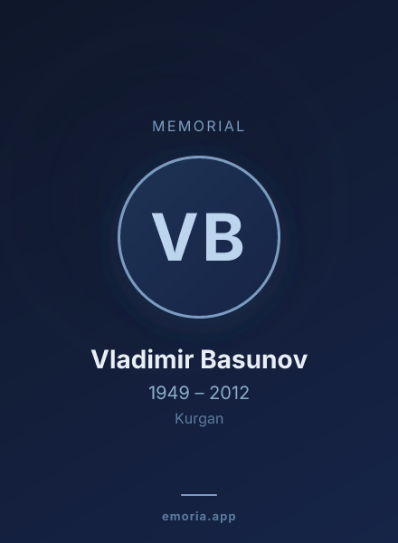 Memorial portrait of Vladimir Basunov