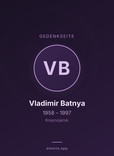 Gedenkportrait von Vladimir Batnya