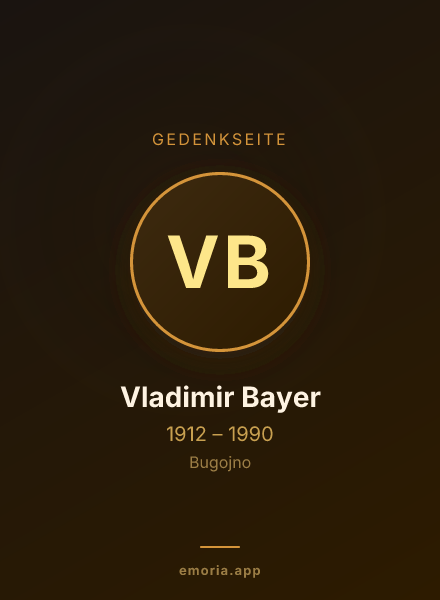 Gedenkportrait von Vladimir Bayer