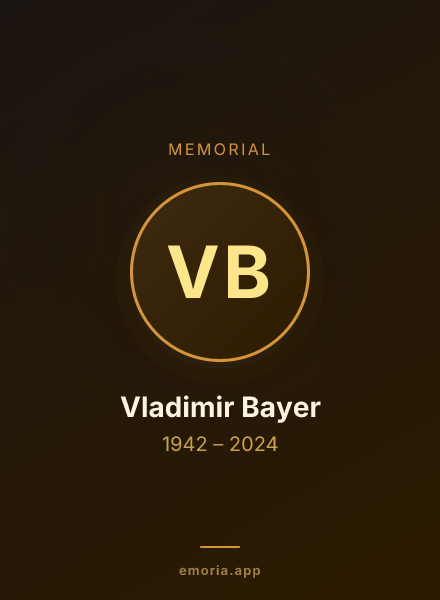 Memorial portrait of Vladimir Bayer
