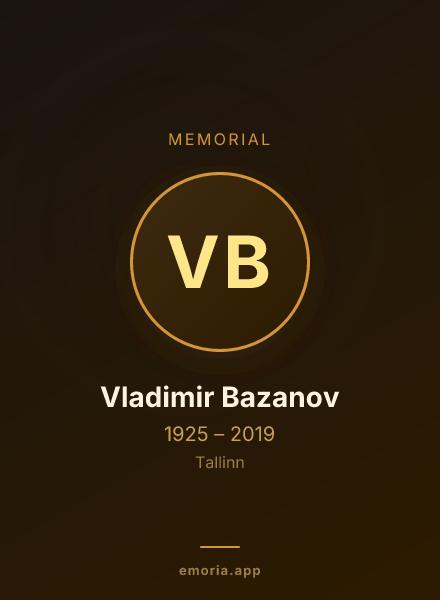 Memorial portrait of Vladimir Bazanov