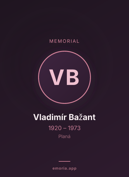 Memorial portrait of Vladimír Bažant