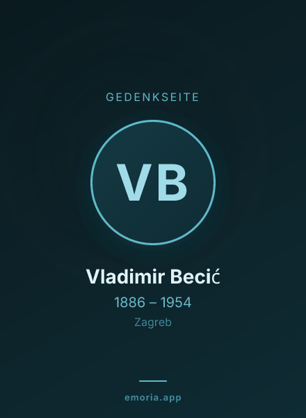 Gedenkportrait von Vladimir Becić