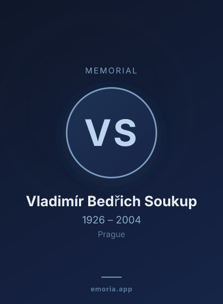 Memorial portrait of Vladimír Bedřich Soukup
