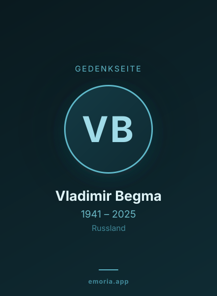 Gedenkportrait von Vladimir Begma