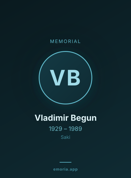 Memorial portrait of Vladimir Begun