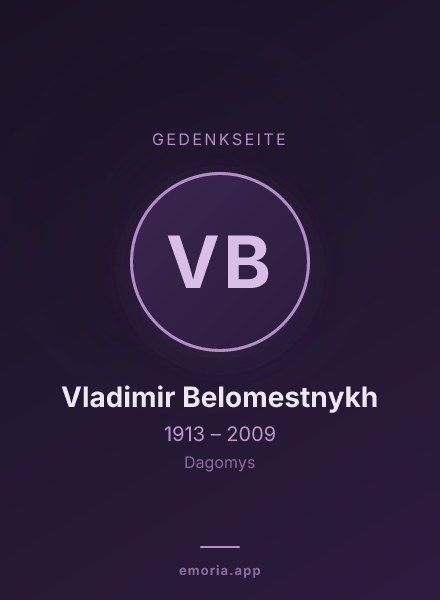 Gedenkportrait von Vladimir Belomestnykh