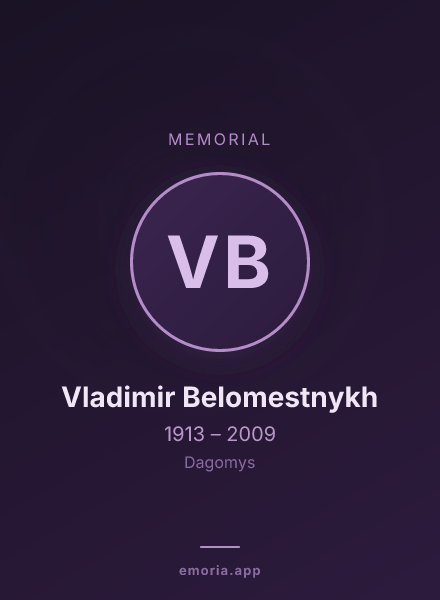 Memorial portrait of Vladimir Belomestnykh
