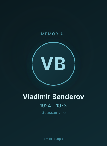 Memorial portrait of Vladimir Benderov