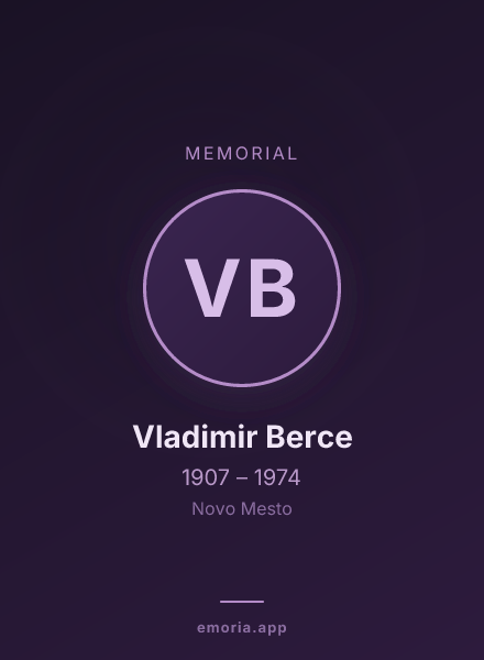 Memorial portrait of Vladimir Berce