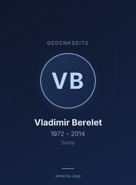 Gedenkportrait von Vladimir Berelet
