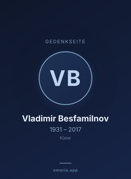 Gedenkportrait von Vladimir Besfamilnov