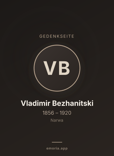 Gedenkportrait von Vladimir Bezhanitski