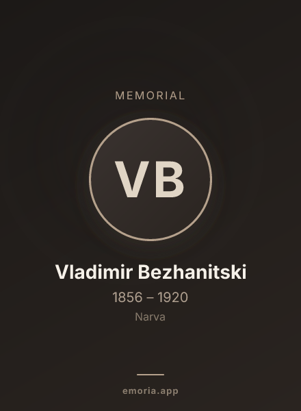 Memorial portrait of Vladimir Bezhanitski