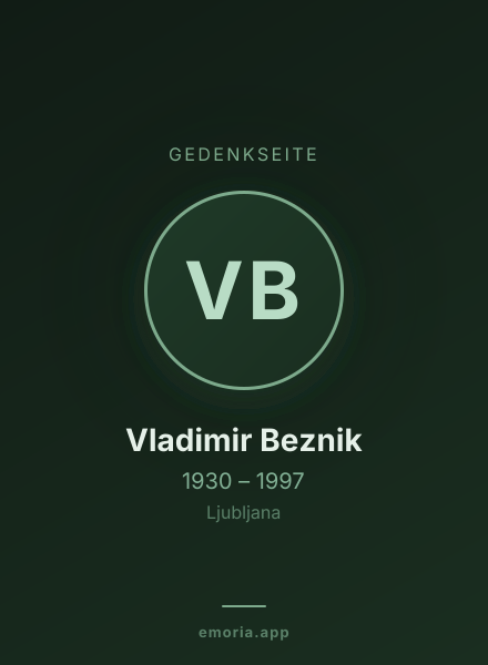 Gedenkportrait von Vladimir Beznik