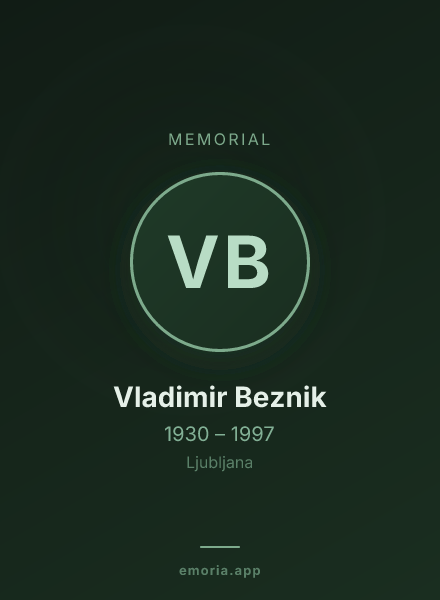Memorial portrait of Vladimir Beznik