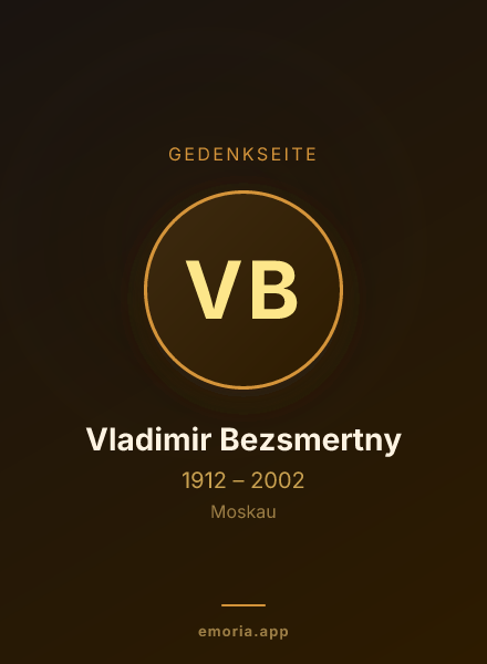Gedenkportrait von Vladimir Bezsmertny