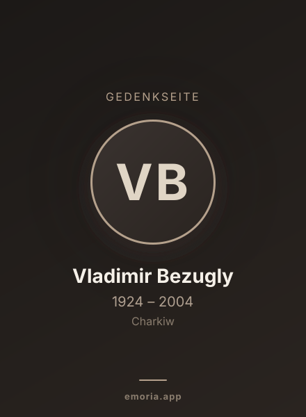 Gedenkportrait von Vladimir Bezugly