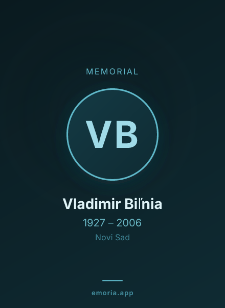 Memorial portrait of Vladimir Biľnia