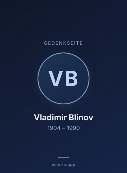 Gedenkportrait von Vladimir Blinov