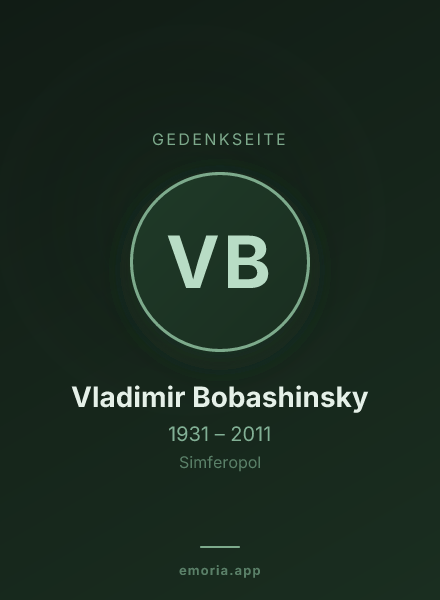 Gedenkportrait von Vladimir Bobashinsky