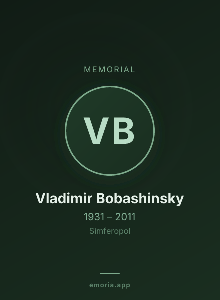 Memorial portrait of Vladimir Bobashinsky