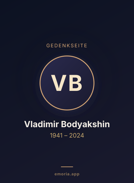 Gedenkportrait von Vladimir Bodyakshin