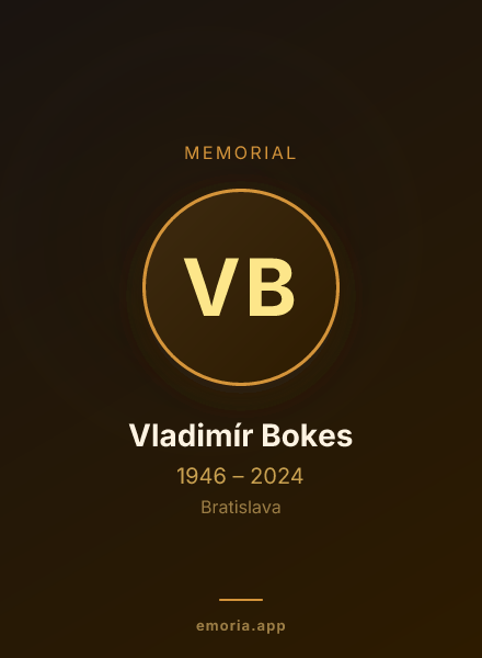 Memorial portrait of Vladimír Bokes